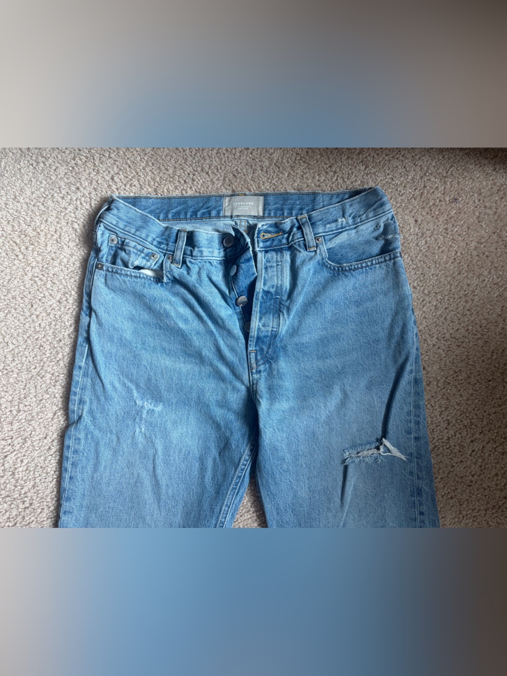 Everlane Light Blue Relaxed Straight Jeans